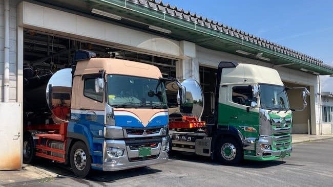 那須高原CSの出荷ローリー