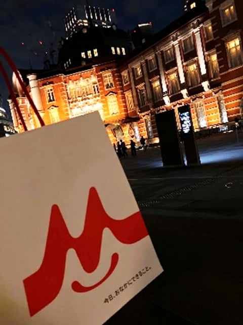 東京駅とお土産入りの袋でほわほわした気分で帰宅