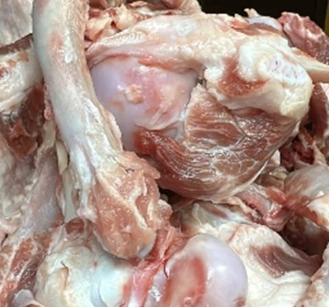 冷凍されていないホエイ豚の骨たち