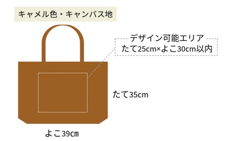 デザインするトートのサイズ