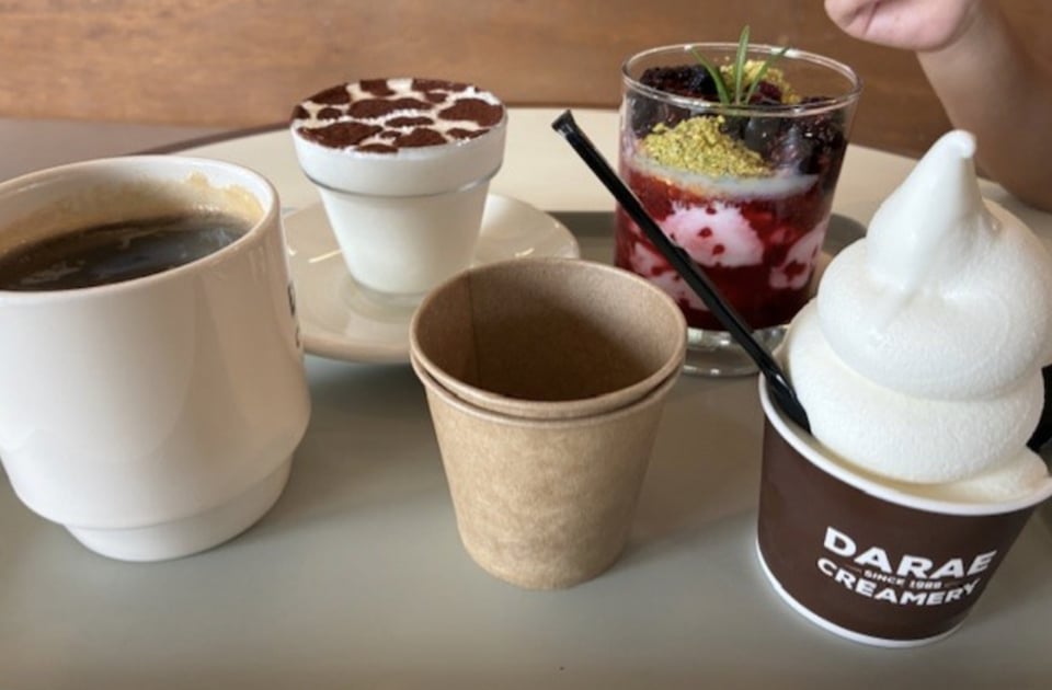 DARAE牧場のカフェの一部メニュー