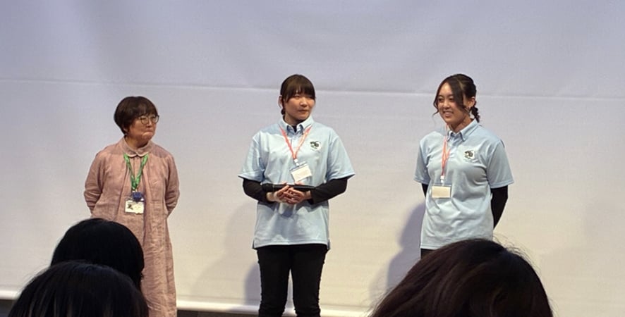 左から：那須美由紀さん（常呂町）、伊藤沙智さん（苫前町）さん、永谷万里菜さん（中標津町）