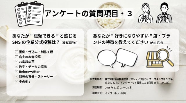 顧客心理アンケート質問項目３