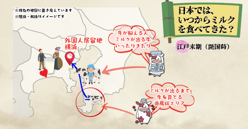 日本では、いつからミルクを食べてきた?江戸末期(開国時)