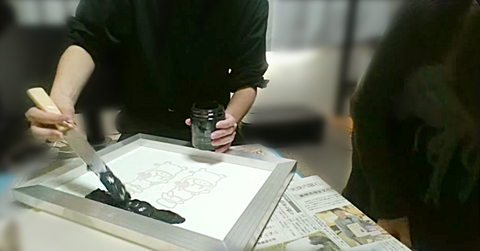 “うしまづくん”さんとリモートで手作り印刷教室