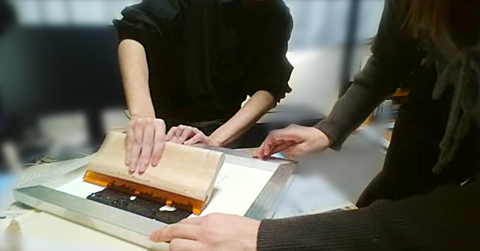 “うしまづくん”さんとリモートで手作り印刷教室