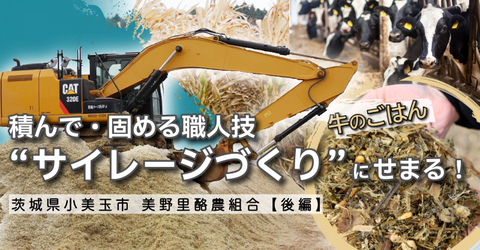 牛の飼料となる「サイレージ」に迫る。美野里酪農業協同組合と農家の職人技が熱い。